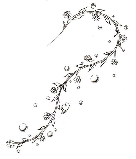 ankle vine by zelo75 on deviantART Tattoo Chain, Daisy Chain Tattoo, Daisy Anklet, Flower Vine Tattoos, Flower Tattoo Stencils, Vines Flowers, Wrap Around Tattoo, Vine Tattoo, Chain Tattoo