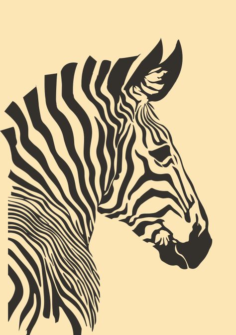 Zebra Stencil Templates, Easy Zebra Painting, Silhouette Art Stencils, Zebra Stencil, Animal Silhouette Art, Stencil Art Ideas, Animal Stencil Art, Zebra Drawing, Animal Stencils