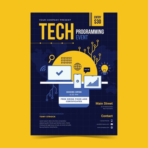 Poster About Technology, Technology Poster Design Inspiration, Tech Event Poster, Course Poster Design, Programming Poster, Coding Poster, School Event Poster, Maths Poster, Digital Poster Design