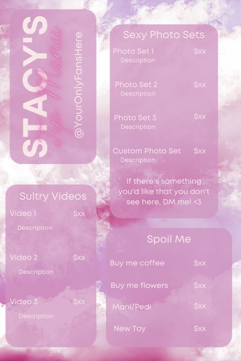 Sugarbaby Lifestyle Tips, Snapchat Premium, Social Media Content Strategy, Menu List, Price List Template, Flower Video, Content Planning, Business Planner, List Template