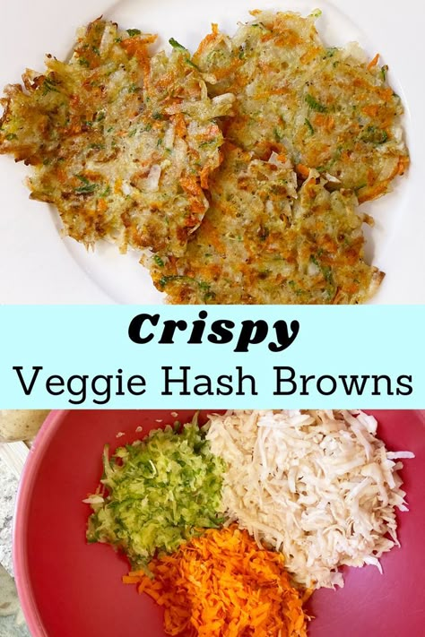 Shredded Carrot Hashbrowns, Carrot Hashbrown, Blw Hashbrowns, Vegan Hashbrown Recipes, Healthy Hashbrown Recipes, Healthy Hashbrown Breakfast, Veggie Hashbrowns, Stomach Friendly Meals, Zucchini Hashbrowns