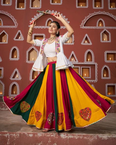 🌟 Unveil the essence of Navratri 2024 with our exclusive Festival Wear collection! ✨ Dive into the latest jacket-style chaniya cholis, designed to make you shine on the dance floor. Don’t miss out on this must-have style! 💃🕺 #Navratri2024 #FestivalFashion #ExclusiveCollection #ChaniyaCholi #JacketStyle #DanceReady #StyleStatement #EffortlessElegance #WeAreEffortlessly 💰 RAAS VOL. 17💰 ▪️Lehenga Length (Stitched): 40 INCH Length • 42 Waist. & Length: 15 INCH ▪️Choli type (Stitched):: M-38 IN... Navratri Choli Designs, Lehenga Black, Black Lehenga Choli, Navratri Lehenga, Garba Dress, Navratri Dress, Black Lehenga, Navratri Chaniya Choli, Bridesmaid Saree