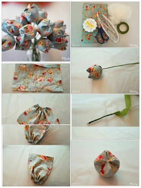 Easter Wreath Diy Dollar Stores, Fabric Rosette, Easter Wreath Diy, Inspiring Pictures, Fleurs Diy, Fabric Flower Tutorial, Patriotic Crafts, Ribbon Art, Fabric Flowers Diy