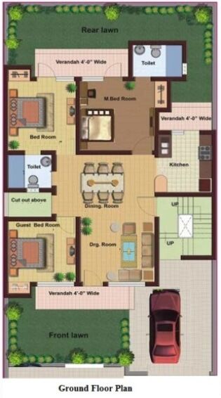 Independent Floor House Plans Delhi NCR, Chennai, Bangalore and Hyderabad 3bhk Single Floor House Plan, 2100sqft House Plan, 40 60 House Plans, 40x60 House Plans, 3 Bedroom House Plans, House Plan Ideas, Home Map Design, 30x50 House Plans, 2bhk House Plan