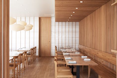 Japanese Restaurant Interior, Japanese Restaurant Design, Architecture Restaurant, Design Café, Large Dining Room, Interior Renovation, Japanese Interior, Cafe Interior Design, Sushi Bar