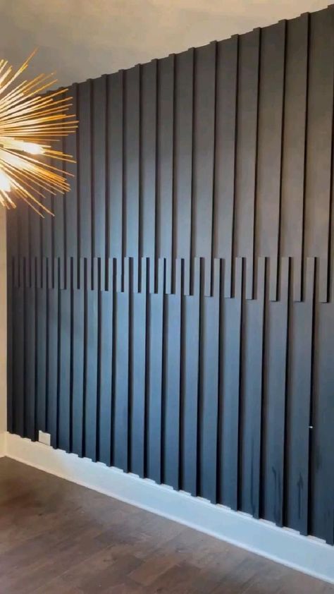 D I Y - Accent Wall✨ 🎥: @anothadiyproject 🖤 in 2022 | Diy wall decor, Home decor boxes, Home decor color Happy Monday New Week, Monday New Week, Wood Wall Design, New Week New Goals, Black Accent Walls, Accent Wall Designs, Wainscoting Panels, Home Decor Boxes, Wood Accent Wall