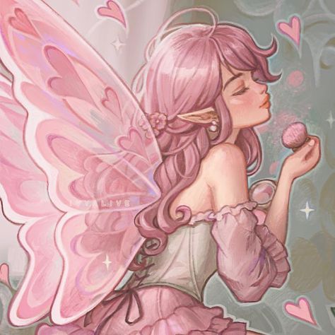 Fairies Aesthetic, I Love Pink, Fairy Drawings, Pink Fairy, Natural Element, Fairy Aesthetic, Cute Fairy, Fairy Art, Pink Art