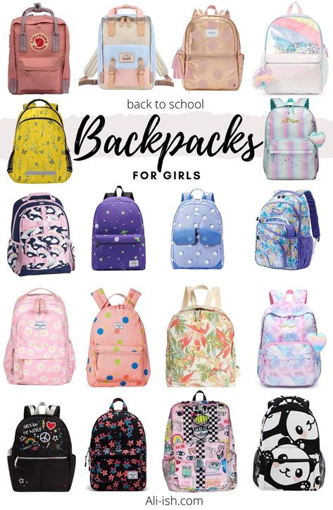 Cute Backpacks For Girls || Finally Headed Back To School! - ali-ish Backpacks For Girls, Backpack For School, Girls Backpack, Diy Gifts For Him, Back To School Backpacks, Cute Backpacks, School Shopping, School Bags For Kids, School Backpack