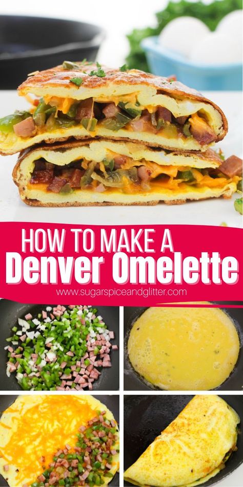 How to make a Classic Denver Omelette, a protein- and veggie-packed breakfast that is perfect for meal prepping or enjoying as a leisurely weekend brunch. Colorado Omelette Recipe, Denver Omelette Recipe, Denver Omelette, Omlet Recipes, Omelette Recipe Easy, New Food Recipes, Sautéed Veggies, Egg Omelette, Veggie Omelette