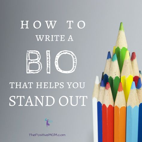 How to write a bio that helps you stand out as a mompreneur - Elayna Fernandez ~ The Positive MOM How To Write A Bio For Website, How To Write A Bio For Work, How To Write A Biography About Yourself, Bio Ideas For Private Accounts, Bio About Yourself, Artist Bio Example, Write About Yourself, Bio Inspiration, Work Issues