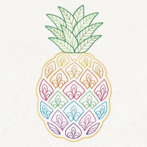 Pineapple Tattoo, Embroidery Denim, New Embroidery Designs, Lazy Daisy Stitch, Waffle Weave Towels, Urban Threads, Pineapple Design, Embroidered Towels, Free Machine Embroidery Designs