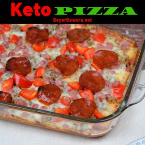 Keto Pizza - Cream Cheese Crust Pizza - Beyer Beware Cream Cheese Pizza Crust, Cream Cheese Crust, Cream Cheese Pizza, Cheese Crust Pizza, Best Keto Breakfast, Quick Keto Breakfast, Cheese Keto, Cheese Crust, Keto Pizza