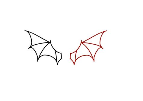 Bat Wing Outline, Dark Small Tattoos, Matching Bat Tattoos, Easy Tattoos To Draw, Bat Shape, Matching Tats, Bat Tattoo, Sharpie Tattoos, Flash Tattoo Designs