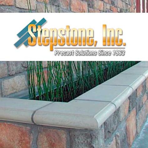 Wall Caps - Concrete and Natural Stone - RCP Block & Brick Concrete Brick Wall Outdoor, Wall Blocks Landscape Ideas, Brick Wall Caps, Cement Block Garden Wall, Wall Blocks Landscape, Concrete Planter Wall Block, Circle Driveway Landscaping, Brick Wall Ideas, Circle Driveway