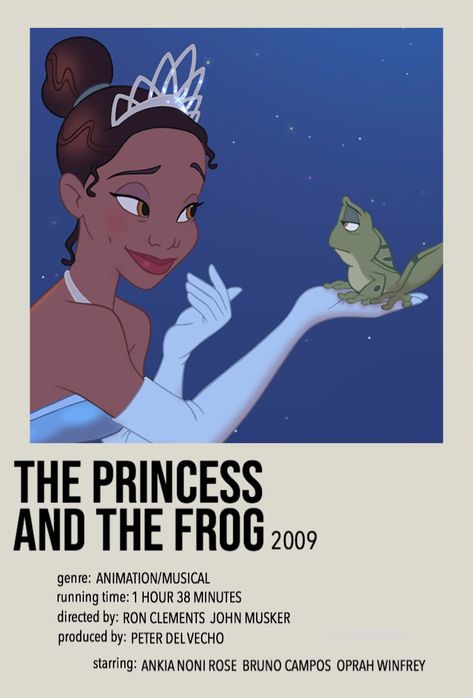 Princess And The Frog Movie, Foto Muro Collage, Film Polaroid, Disney Movie Posters, Polaroid Posters, Iconic Movie Posters, Movie Card, Girly Movies, Film Posters Minimalist