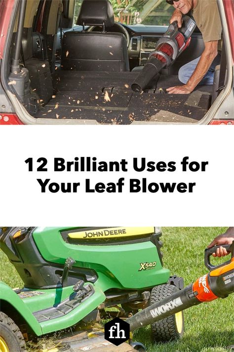 There are so many ways you can use a leaf blower! Leaf Blower Hacks, Mildew Remover, Shop Vacuum, Vacuum Filter, Cleaning Gutters, Dishwasher Soap, Electric Fires, Construction Tools, Leaf Blower