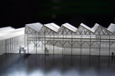 Sawtooth Roof, Green Building Architecture, Glass Canopy, Factory Architecture, Canopy Architecture, Nantes France, Eco Architecture, Garden Canopy, Architectural Model