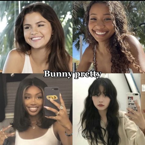 Bunny Face Type, Bunny Pretty Type Of Beauty, Bunny Pretty Makeup, Bunny Makeup, Cute Haircuts, Mom And Sister, Pretty Lyrics, Hairstyles Haircuts, Makeup Routine