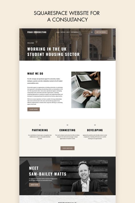 Color Website Design, Dark Website, Consulting Website, Colorful Website, Terracotta Color, Office Pictures, Student Accommodation, Taupe Grey, Color Accents