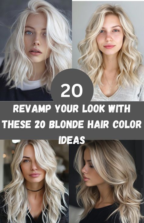 Ready for a hair color transformation in 2025? These 20 stunning blonde hair color ideas will revamp your look, offering shades from golden honey to icy platinum that suit every skin tone and style. Best Blonde Hair Color For Green Eyes, Blonde Hair Color Ideas With Lowlights, Blonde With Pale Skin, Makeup Brown Eyes Blonde Hair, Bleach Blonde To Natural Blonde, Icy Cool Blonde Hair Color, Goldwell Color Formulas Blondes, Blonde On Pale Skin, Blonde Toner Before And After