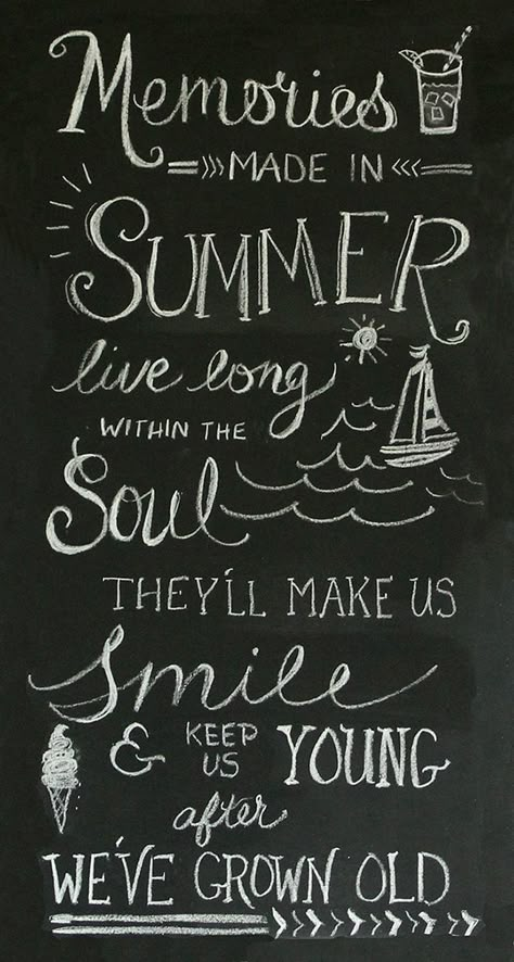 See last year's summer chalkboards from my porch by clicking here and ... Summer Chalkboard Art, Chalkboard Bar, Chalkboard Pictures, Summer Chalkboard, Chalkboard Door, Chalkboard Doodles, Kitchen Chalkboard, Boards Ideas, Store Signage