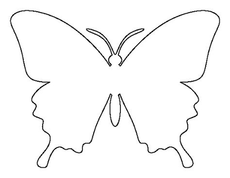 Butterfly pattern. Use the printable outline for crafts, creating stencils, scrapbooking, and more. Free PDF template to download and print at http://patternuniverse.com/download/butterfly-pattern/ Printable Outline, Butterfly Outline, Butterfly Stencil, Butterfly Template, Butterfly Printable, Stencils Printables, Paper Butterflies, Stencil Templates, Pola Sulam