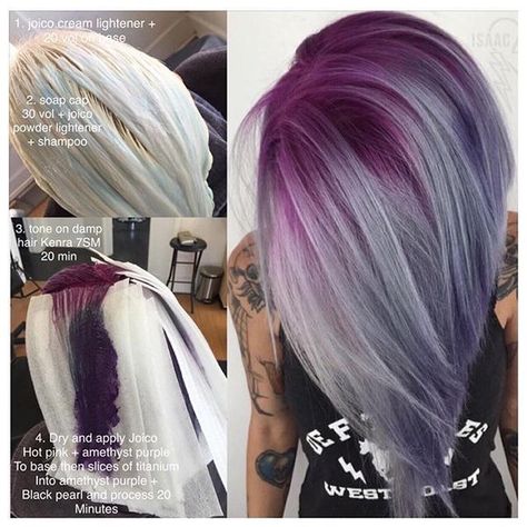 Purple shadow root Hairstyle Bob, Hairstyle Pictures, Short Hair Color, Hair Color And Cut, Bob Haircut, Grunge Hair, Hair Today, Bob Hairstyle, Bob Cut