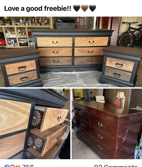 Dresser Makeover Western, Diy Western Dresser Makeover, Corner Dresser Ideas, Western Dresser Ideas, Table Renovation Diy, Redone Furniture Before And After, Western Dresser Diy, How To Upcycle Furniture, Western Dresser Furniture