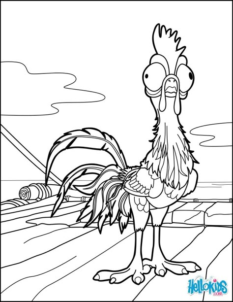 Moana Coloring Sheets, Hei Hei Moana, Free Disney Coloring Pages, Moana Coloring, Moana Coloring Pages, Disney Princess Colors, Disney Princess Coloring Pages, Disney Printables, Disney Colors