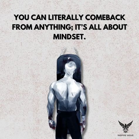 YOU CAN LITERALLY COMEBACK FROM ANYTHING, IT'S ALL ABOUT MINDSET. 🧠🔱 #inspirewave #InspireEveryday #lifequotes #lifelessons #motivation #MotivationForSuccess #motivationalquotes #successmindset #successquotes #comeback #sigma #newpost #likesforlike #share Success Mindset, Success Quotes, Life Lessons, Motivational Quotes, Life Quotes, Quick Saves