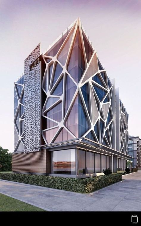 3ds Max Architecture, Office Building Facade, Architecture Origami, Photography Buildings, 3ds Max Design, متحف فني, Buildings Art, Architecture Cool, Human Scale