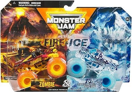 Amazon.com: Monster Jam 2024 Fire & Ice 1:64 Diecast Monster Truck 2-pack Zombie & Northern Nightmare : Toys & Games Monster Truck Themed Bedroom, Monster Jam Toys, Monster Truck Toys, Halloween Outdoor, Themed Bedroom, Monster Jam, Dinner Appetizers, Outdoor Decorations, Disney Films