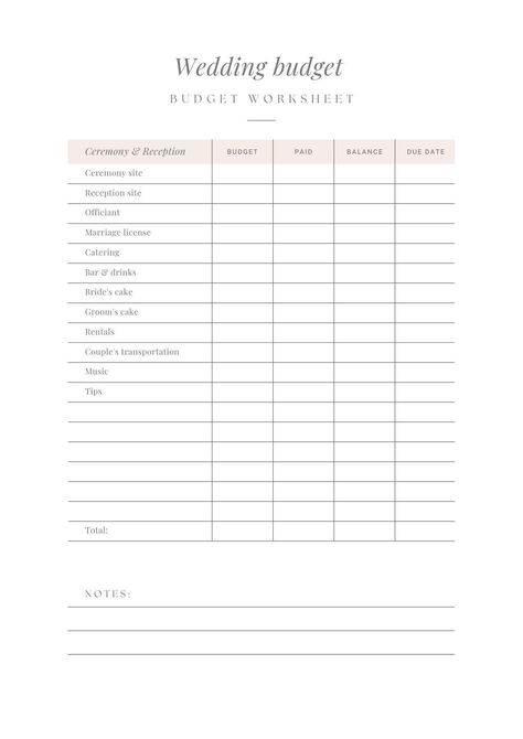 Wedding Budget Worksheet Planning your dream wedding can be overwhelming, but staying on budget has never been easier with this elegant and organized Wedding Budget Worksheet! 💍 Why You'll Love It: ✔ Comprehensive & Detailed - Covers all essential wedding expenses, including ceremony, reception, flowers, photography, wardrobe, stationery, and gifts. ✔ Easy to Use - Clearly structured sections with columns for budget, payments, and due dates to help you stay on track. ✔ Minimalist & Stylish Design - Perfect for both digital and printed use, making planning stress-free and enjoyable. 📩 Instant Download - Get your printable budget planner right away and start organizing your special day! Wedding Budget Worksheet, Budget Worksheet, Printable Budget, Wedding Planning On A Budget, Budget Planner Printable, Wedding Expenses, Reception Flowers, Wedding Budget, Budget Printables