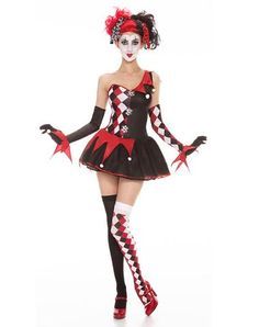 jesterina Harlequin Costume, Spirit Halloween Costumes, Classroom Halloween Party, Classroom Halloween, Halloween Costume Store, Easy Diy Costumes, Evil Clown, Womens Costume, Costume For Girls