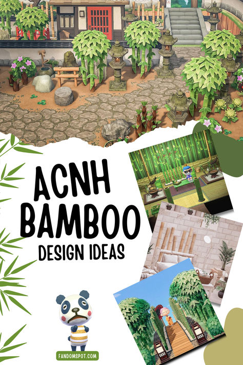 Not sure how to decorate your island with bamboo features? Well this listicle has plenty of inspo to pull from - with bamboo walkways to Japanese zen gardens. Bamboo Island Animal Crossing, Animal Crossing Zen Island, Acnh Bamboo Ideas, Zen Garden Acnh Code, Animal Crossing Bamboo Forest, Bamboo Forest Acnh, Acnh Japanese Items, Bamboo Animal Crossing, Acnh Japanese Path