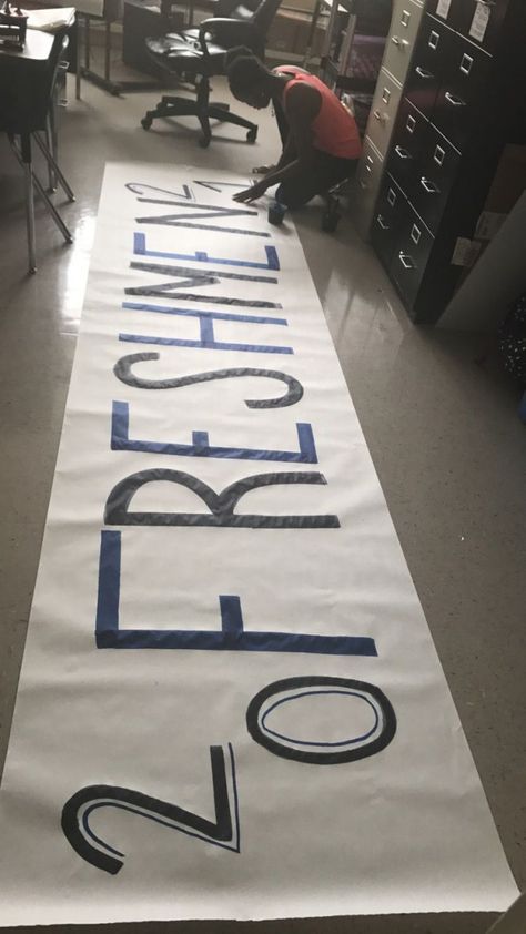 Freshmen Sign #highschool #high #school #spirit Freshmen Poster Ideas, Freshman Hallway Decorations, Freshman Spirit Posters, Freshman Cheer Signs, Freshman Signs Ideas, Freshman Class Posters, Freshmen Posters Pep Rally, Freshman Signs Pep Rally, Welcome Freshman Posters