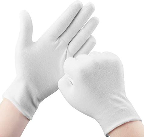 OKAM Cotton Gloves, 30 Pcs White Cotton Gloves for Dry Hands Moisturizing Eczema, Washable Shrink Resistant Cotton Gloves for Men and Women, Stretchable Cloth Gloves for Coin Jewelry Silver Inspection, 8.5''/21.5cm Moisturizing Gloves, Gloves For Men, Cotton Gloves, Skin Disorders, Work Gloves, Coin Jewelry, Cream Lotion, Dry Hands, Personal Protective Equipment