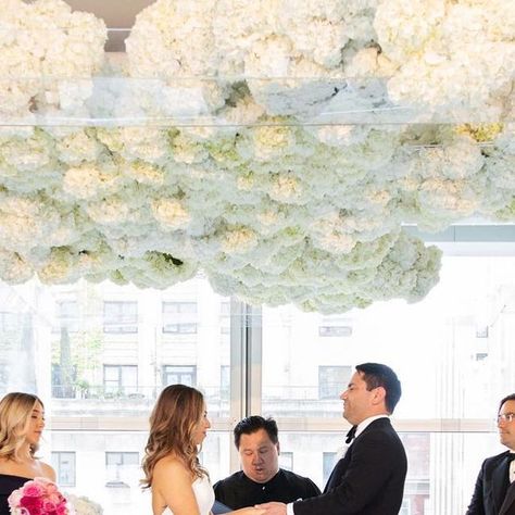 Hydrangea cloud chuppah Hydrangea Chuppah, Hydrangea Cloud, Unique Chuppah, Tallis Chuppah, Chuppah White Flowers, Quilted Chuppah, Floral Canopy, Wedding Chuppah, Canopy Design