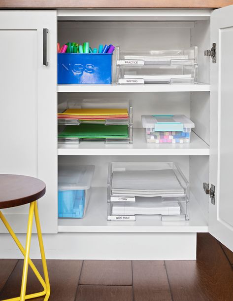 Organizing Schedule, Organization By Room, Home Systems, Colorful Playroom, Organizational Ideas, Shelf Dividers, Organization Skills, The Home Edit, White Shelves