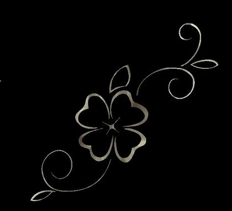 Four Leaf Clover Tattoo, Shamrock Tattoos, Behind The Ear Tattoo, Irish Tattoos, Clover Tattoos, Ear Tattoos, 4 Tattoo, Tasteful Tattoos, Celtic Tattoos