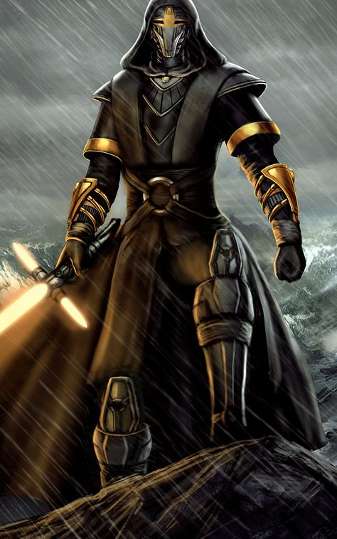 Star Wars Mandalorian Jedi, Jedi Knight Concept Art, Mandalorian Jedi Concept, Star Wars Jedi Oc Male, Jedi Knight Armor, Star Wars Mandalorian Art, Starkiller Art, Swtor Jedi Knight, Old Republic Wallpaper