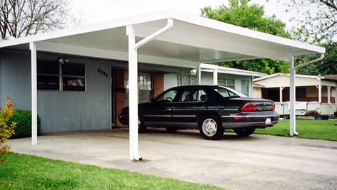 Constructed to be affordable, maintenance free, attractive and custom fit to your home or business covering your patio, carport or deck. Carport Addition, Cantilever Carport, Aluminum Carport, Modern Carport, Carport Patio, Carport Ideas, Carport Plans, Carport Canopy, Metal Carports