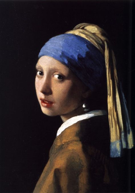 GIRL WITH A PEARL EARRING By Johannes Vermeer  Sometimes referred as “The Dutch Mona Lisa”, Girl with a Pearl Ear-ring is a portrait of a girl depicted by Dutch painter Johannes Vermeer. It was painted around 1665, when portraying just a head was not considered as a portrait. In his time, Johannes Vermeer couldn’t sell the painting for much, but today, it’s one of the most admired paintings in art-world. In present time, we can find it at Mauritshuis gallery in The Hague. Famous Art Paintings, Girl With Pearl Earring, Famous Portraits, Girl With A Pearl Earring, Istoria Artei, Johannes Vermeer, Dutch Painters, Alphonse Mucha, Pearl Earring