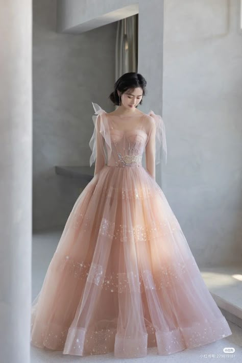 Simple Debut Gowns, Pink Debut Gown, 18th Gown, Debut Gowns 18th, Debut Gowns 18th Elegant, Gown For Debut, Glam Prom Dresses, Asian Prom Dress, Debut Gown