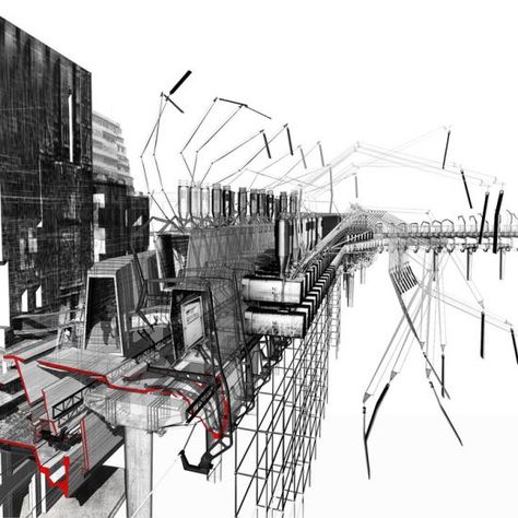 Machine Architecture, Industrial Drawing, Hong Kong Cafe, Concept Models Architecture, Drawing Programs, Conceptual Architecture, Historical Background, Architecture Studio, Sense Of Place