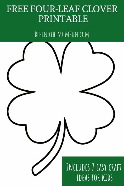 Clover Craft For Kids, Four Leaf Clover Crafts For Toddlers, 4 Leaf Clover Handprint, 4h Cloverbuds Activities, 4 Leaf Clover Coloring Pages, Paper Four Leaf Clover, Four Leaf Clover Art For Kids, Four Leaf Clover Crafts For Kids, 4 Leaf Clover Activities