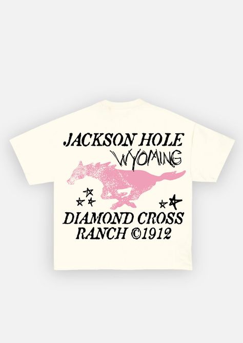 Wyoming Jackson Hole, Diamond Cross Ranch, Ranch Horses, Outfit Boards, Horse Rescue, Jackson Hole Wyoming, Shirt Design Inspiration, Top Crafts, Jackson Hole