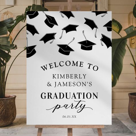 Congratulations Sign, Creative Graduation Party Ideas, Modern Graduation Party, Outdoor Graduation Parties, Graduation Party Themes, Text Template, Graduation Theme, Welcome Signs, Senior Gifts