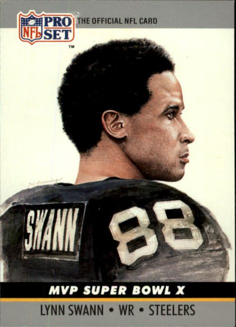 1990 Pro Set Super Bowl MVP's #10 Lynn Swann Lynn Swann, Old Baseball Cards, Nfl Football Art, American Football League, Nfl Football Players, Pittsburgh Steelers Football, Steeler Nation, Steelers Fan, Steelers Football