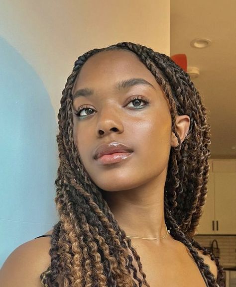 Black Woman Twists, Light Brown Twists, Light Brown Braids Black Women, Afro Braids, Cute Box Braids, Pretty Braids, Birthday Hair, Cute Box Braids Hairstyles, Twist Braid Hairstyles